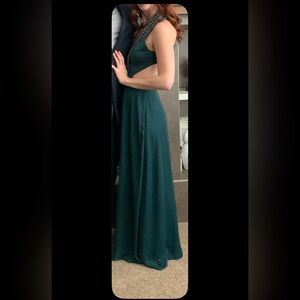 Talula Teal Backless Dress